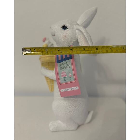 Sweet Treats EASTER BUNNY Pastel Ice Cream Cone, Glitter Easter Egg, Table Decor - Picture 6 of 6